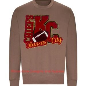 Brown K C football  Sweater